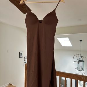 AIRism Plunging Bra Slip (Mame Kurogouchi) size S chocolate brown